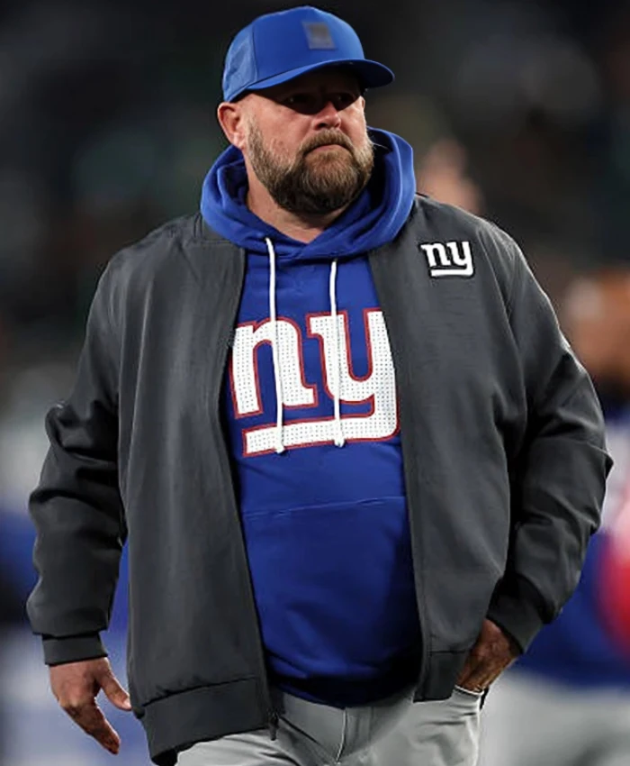 Brian Daboll New York Giants Black Sideline Bomber Jacket