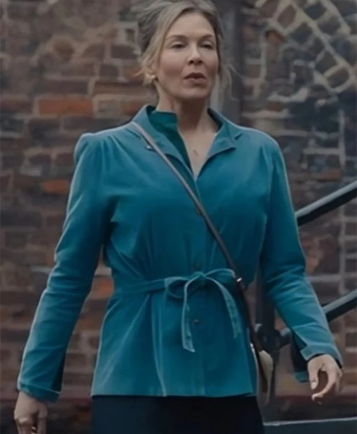 Bridget Jones Mad About The Boy 2025 Bridgets Belt Blue Jacket
