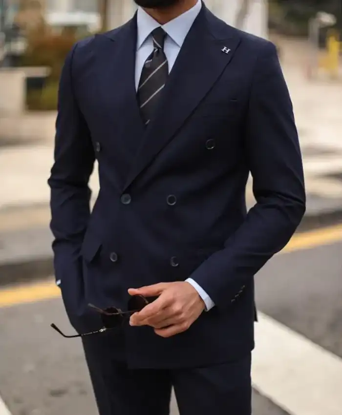 Brister Double Breasted Blue Suit