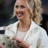 Brittany Mahomes Sidelines KC Chiefs Game 2025 White Jacket Buy Now