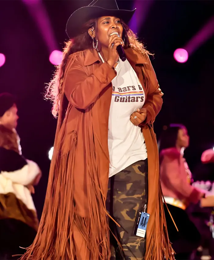 Brittney Spencer New Years Eve Live Nashvilles Big Bash Brown Coat