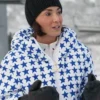Bronwyn Newport Real Housewives Of Salt Lake City S06 White And Blue Star Puffer Jacket