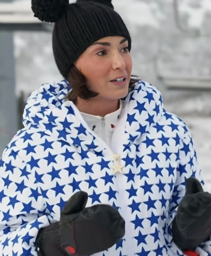 Bronwyn Newport Real Housewives Of Salt Lake City S06 White And Blue Star Puffer Jacket
