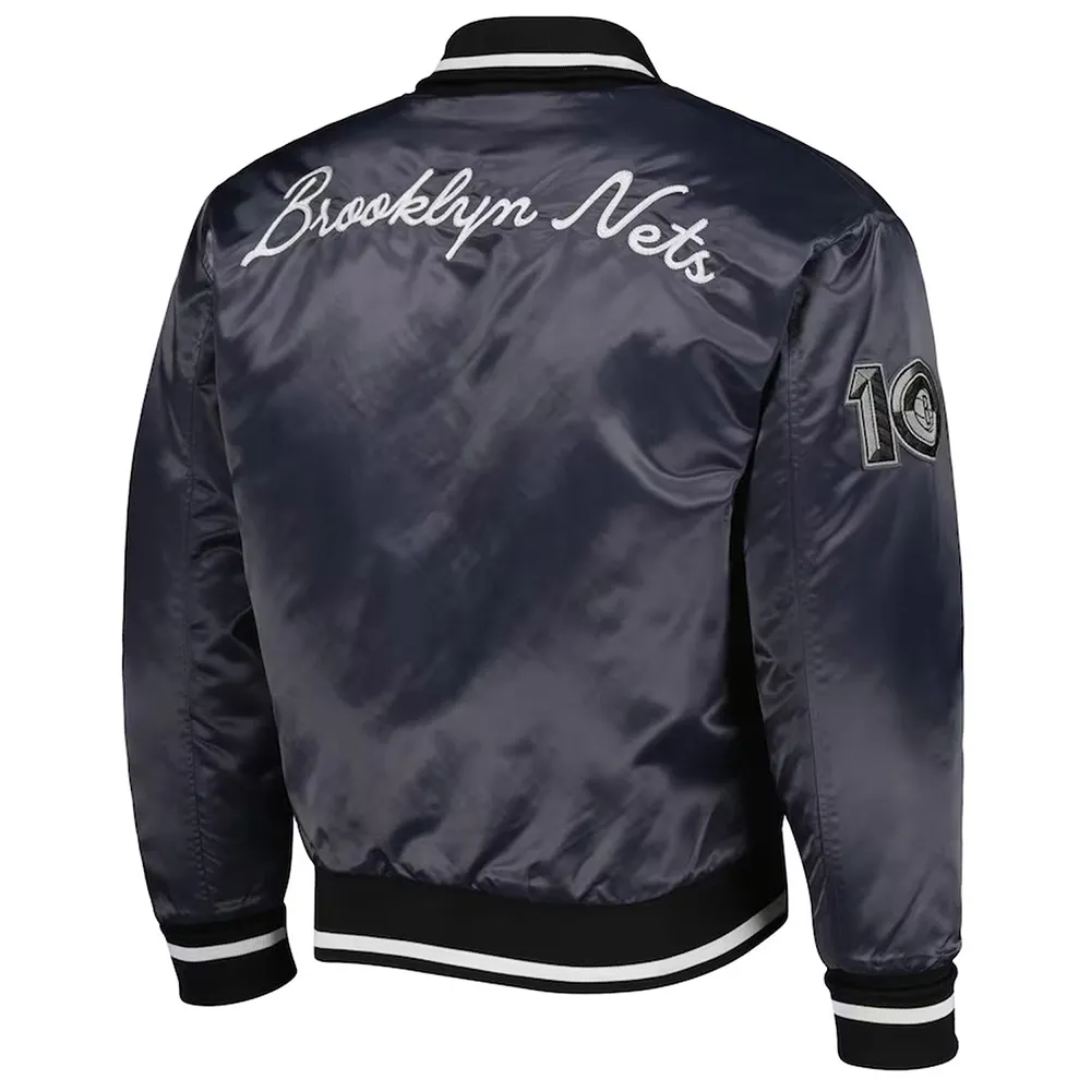 Brooklyn Nets 10th Anniversary Charcoal Jacket Back