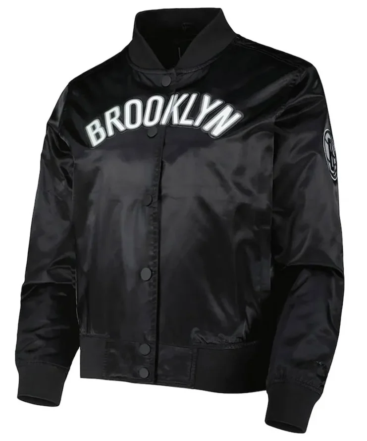 Brooklyn Nets Black Classics Satin Jacket