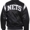 Brooklyn Nets Division Black Bomber Jacket Back