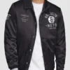 Brooklyn Nets Stitch Black Applique Jacket