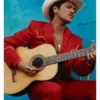 Bruno Mars 2026 Risk It All Red Country Western Suit