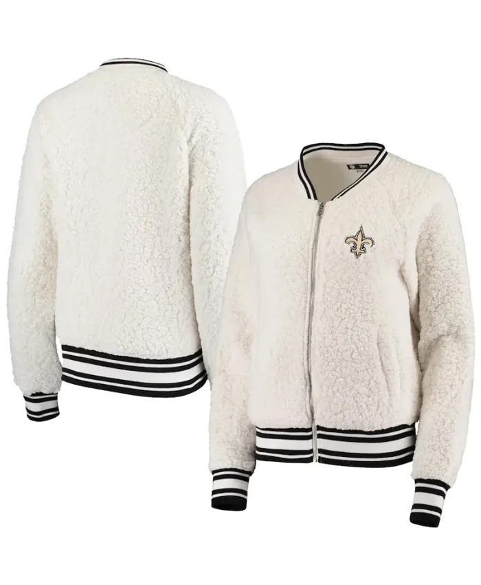 Bruno New Orleans Saints Sherpa Full Zip Jacket