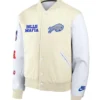 Buffalo Bills 2025 Rivalries Collection Nike WhiteFull Snap Varsity Jacket