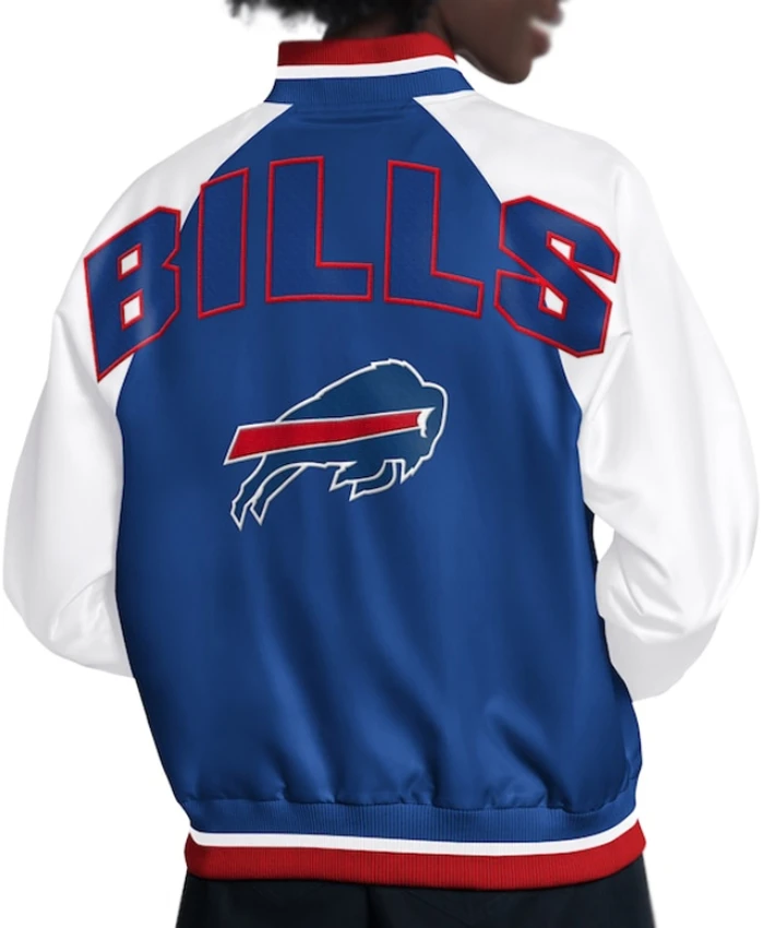 Buffalo Bills Blitz Royal And White Varsity Jacket