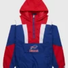 Buffalo Bills HOMAGE X Starter Red Blue Half Zip Pullover Jacket