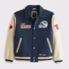 Buffalo Bills Navy Blue And OFF White Varsity Jacket