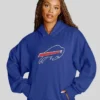 Buffalo Bills Never Stop Oversized Blue Hoodie