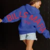 Buffalo Bills Never Stop Oversized Hoodie Blue