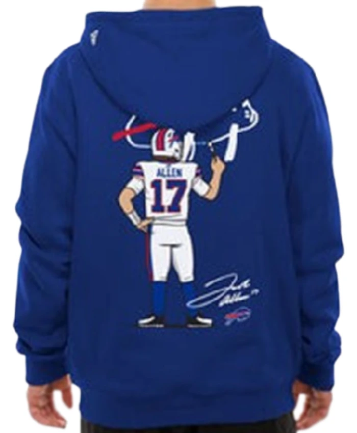 Buffalo Bills New Era Billustration Josh Allen Hoodie - Image 2