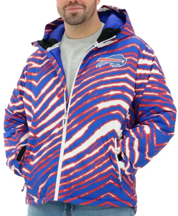 Buffalo Bills Zebra Snow Zip Up Jacket