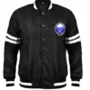 Buffalo Sabres Satin Black Bomber Jacket
