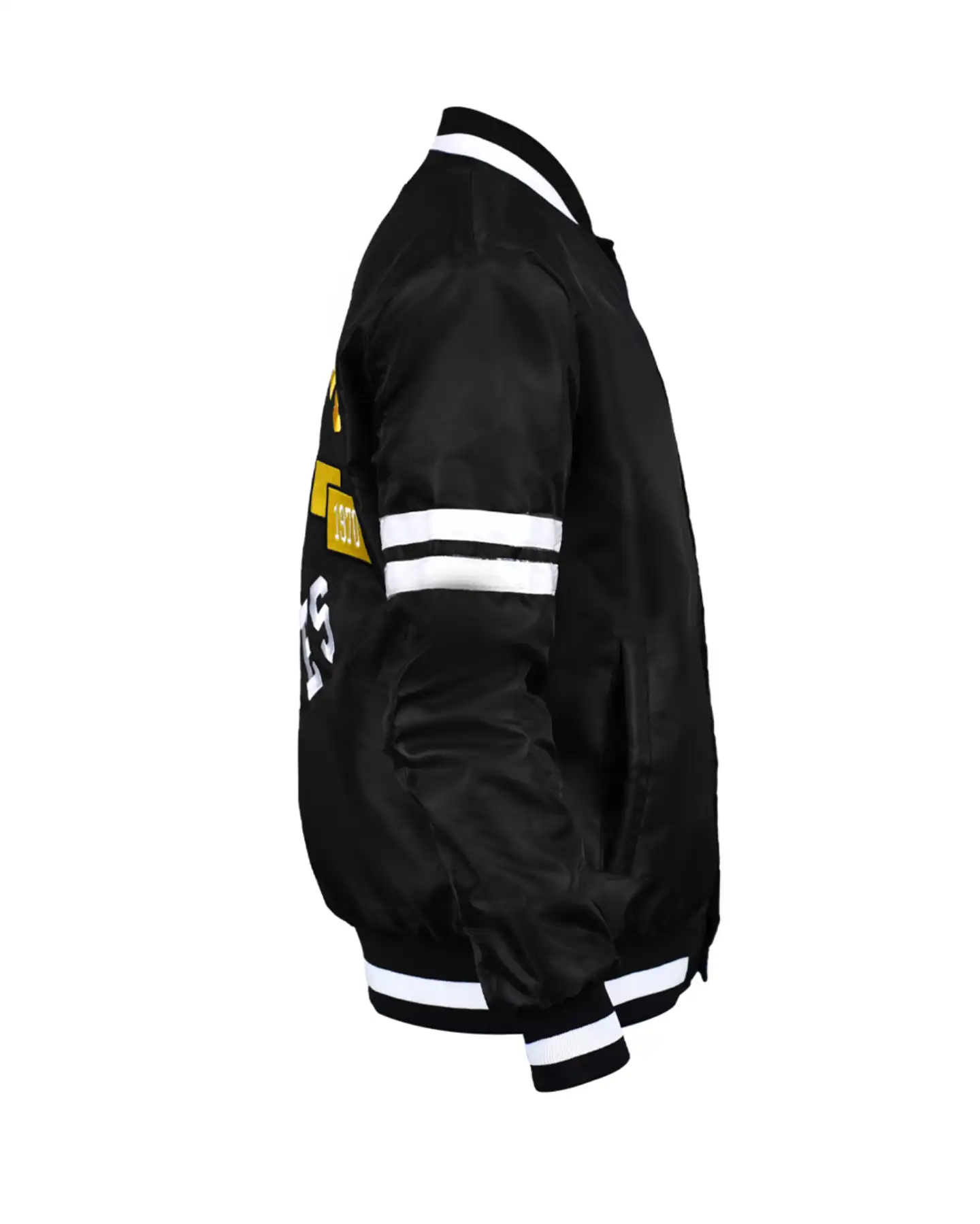 Buffalo Sabres Satin Black Bomber Jacket For Sale
