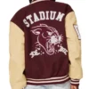 Burgundy Letterman Maroon Varsity Jacket