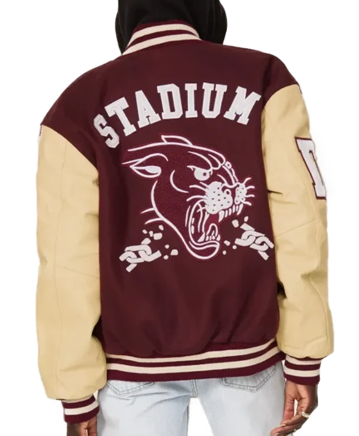 Burgundy Letterman Maroon Varsity Jacket