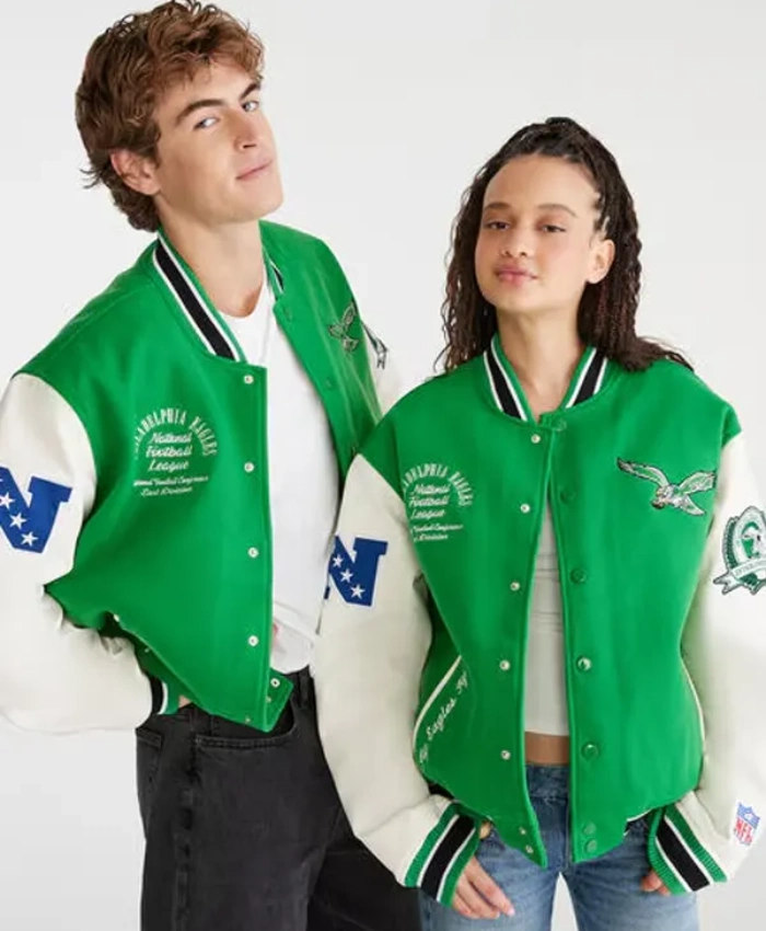 Buy Aeropostale Philadelphia Eagles Green And White Bomber Jacket