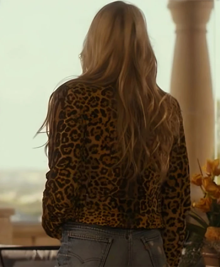 Buy Angela Norris TV Series Landman 2024 Ali Larter Leopard Biker Leather Jacket For Unisex