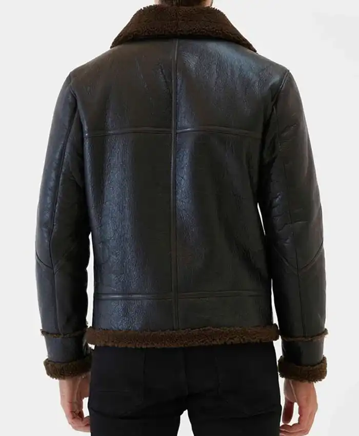 Buy B 3 Aviator Tobacco Brown Leather Shearling Fur Jacket For Men And Women