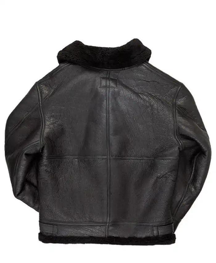 Buy B 3 Black Sheepskin Leather Hooded Fur Jacket For Men And Women
