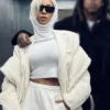 Buy Beyoncé Cream Color Teddy Button Coat