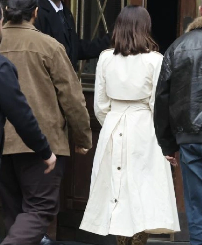 Camila Mendes Cream Trench Coat - Image 4