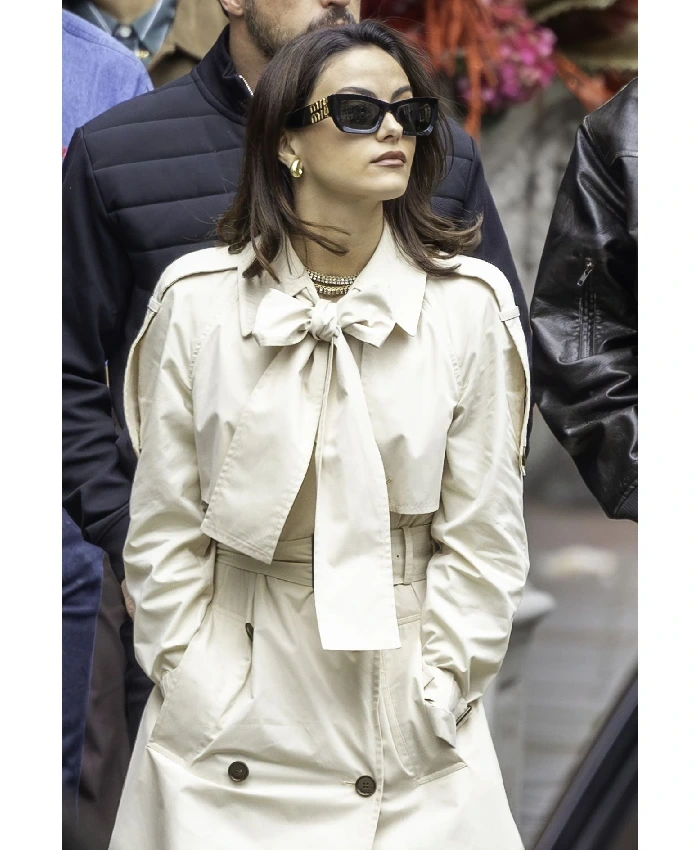 Camila Mendes Cream Trench Coat - Image 3
