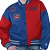 Buy Chicago Cubs Offside Royal And Red Full Snap Satin Jacket