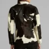 Buy Cowhide Black And White Fur Leather Blazer For Men And Women