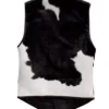 Buy Cowhide Black And White Leather Fur Vest For Men And Women