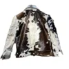 Buy Cowhide Grey And Black Fur Leather Jacket For Men And Women