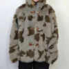 Buy Cowhide Grey And Green Fur Leather Jacket For Men And Women