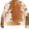 Buy Cowhide White And Brown Fur Leather Jacket For Men And Women