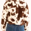 Buy Cowhide Fur Brown And White Leather Jacket For Men And Women 1