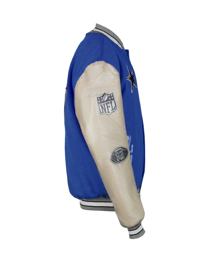 Buy Dallas Cowboys GOLF WANG Button Up Letterman Jacket