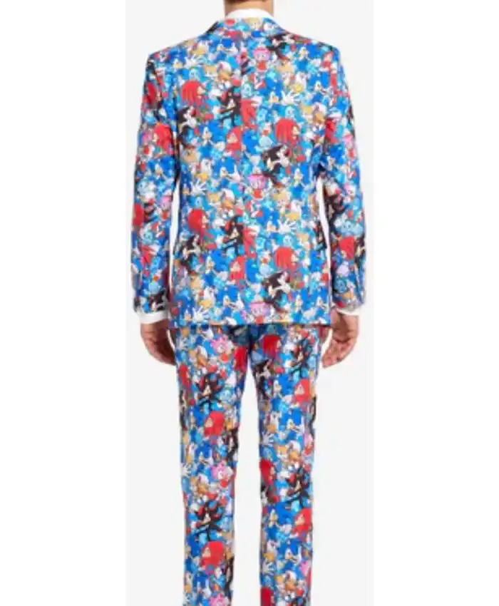 Buy Dames Sonic The Hedgehog Slim Fit Multicolor Suit For Men And Women