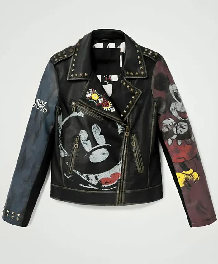 Alternative view of Dois às 10 Alexandra Lencastre Mickey Mouse Black Biker Jacket