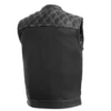 Buy Downside Black Motorcycle Leather Vest For Men And Women