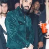Buy Drake Green Suede Leather Trucker Jacket