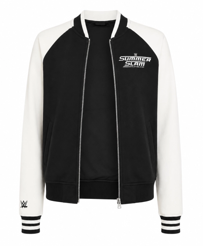 Buy Erin Andrews SummerSlam Black and White Varsity Jacket