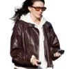 Buy Essex London Street Style Michelle Keegan Brown Oversized Leather Jacket