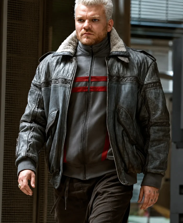 Buy Ghost In The Shell Batou Pilou Asbæk Bomber Leather Jacket