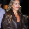 Buy Jessica Alba New York City 2025 Brown Leather Jacket