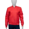Buy Joanne TV Series Nobody Wants This 2024 Kristen Bell Red Tweed Bomber Jacket For Unisex