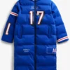 Buy Josh Allen Buffalo Bills OFF Season X NFL Player Blue Puffer Long Coat For Unisex